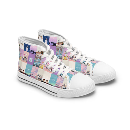 BTS Pastel Aesthetic Collage Women's High Top Sneakers