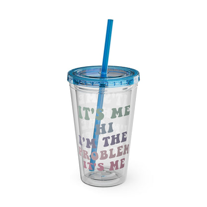 Taylor Swift It's Me Hi Sunsplash Tumbler with Straw