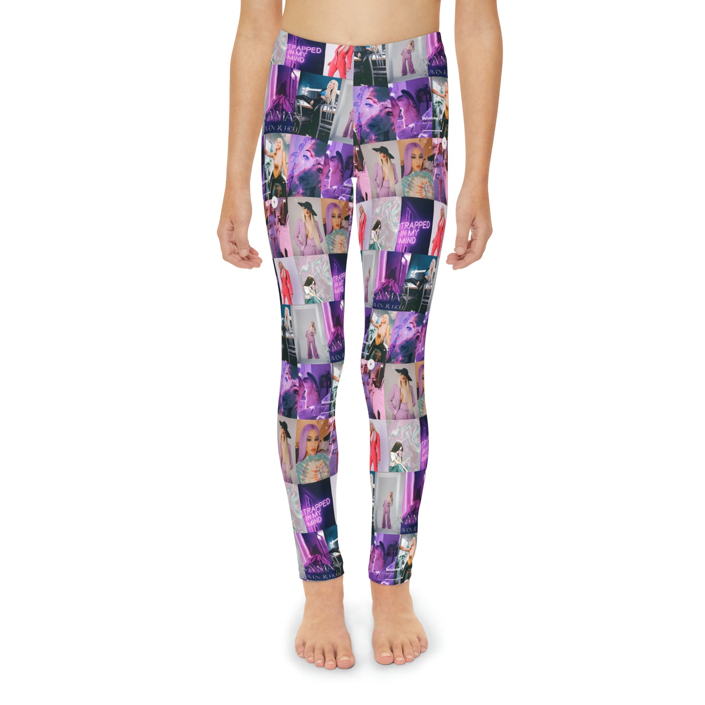 Ava Max Belladonna Photo Collage Youth Full-Length Leggings