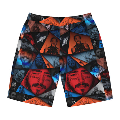 Post Malone Crystal Portraits Collage Men's Board Shorts