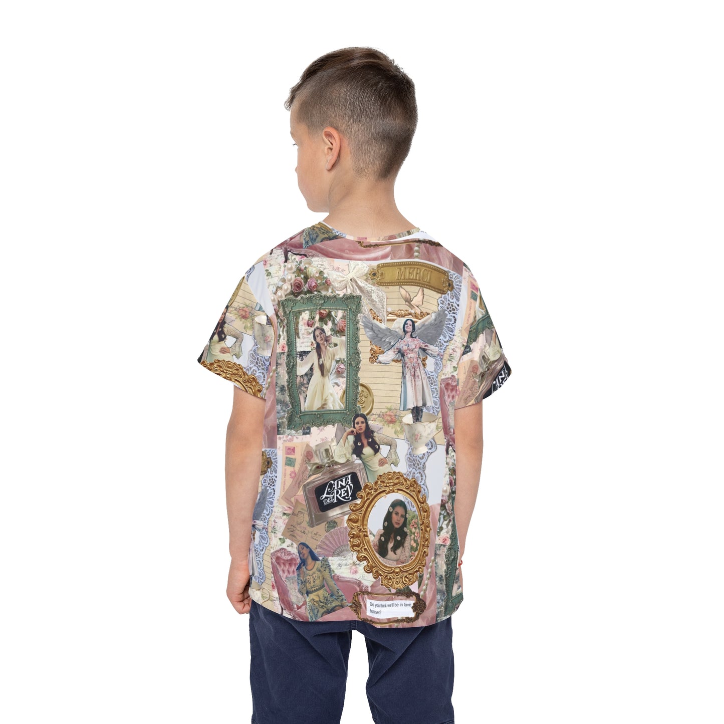 Lana Del Rey Victorian Collage Kids Sports Jersey