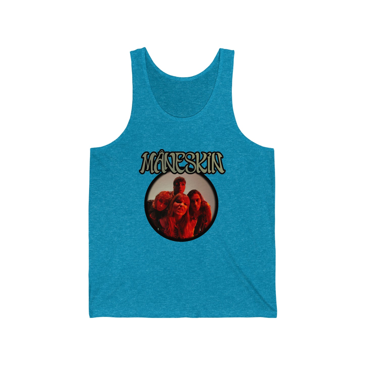 Måneskin Circular Group Photo Unisex Jersey Tank