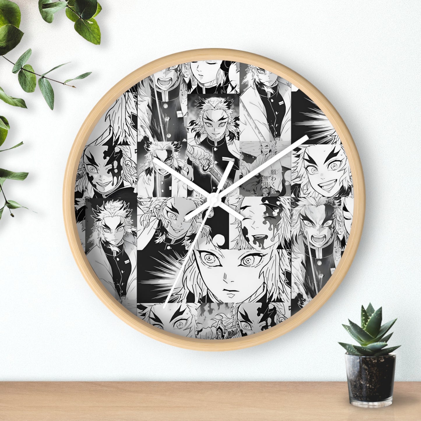 Demon Slayer Kyojuro Rengoku Collage Wall Clock