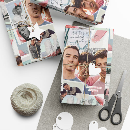 Jonas Brother Happiness Begins Collage Gift Wrap Paper