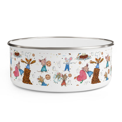 If You Give A Mouse A Cookie Collage Enamel Bowl