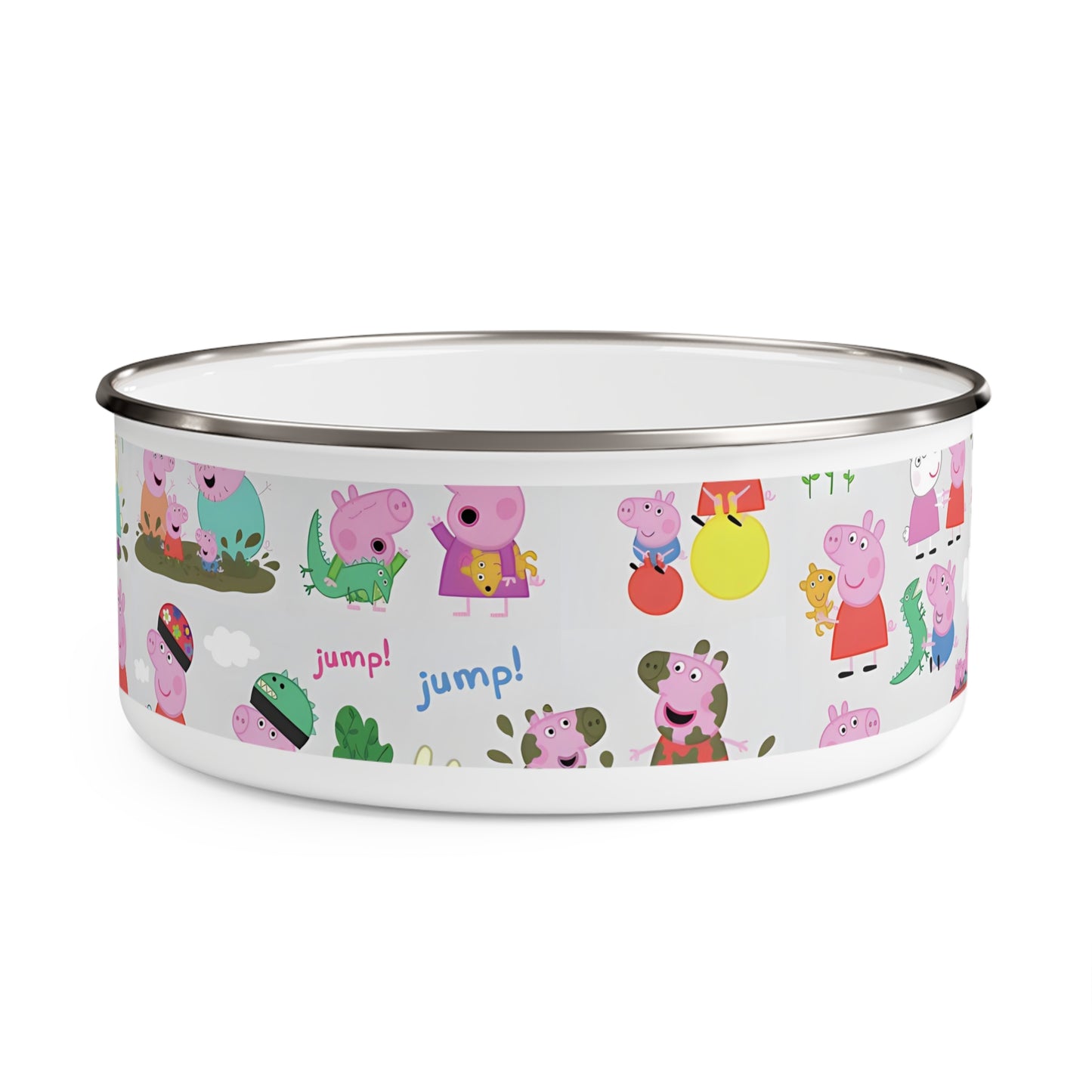 Peppa Pig Oink Oink Collage Enamel Bowl