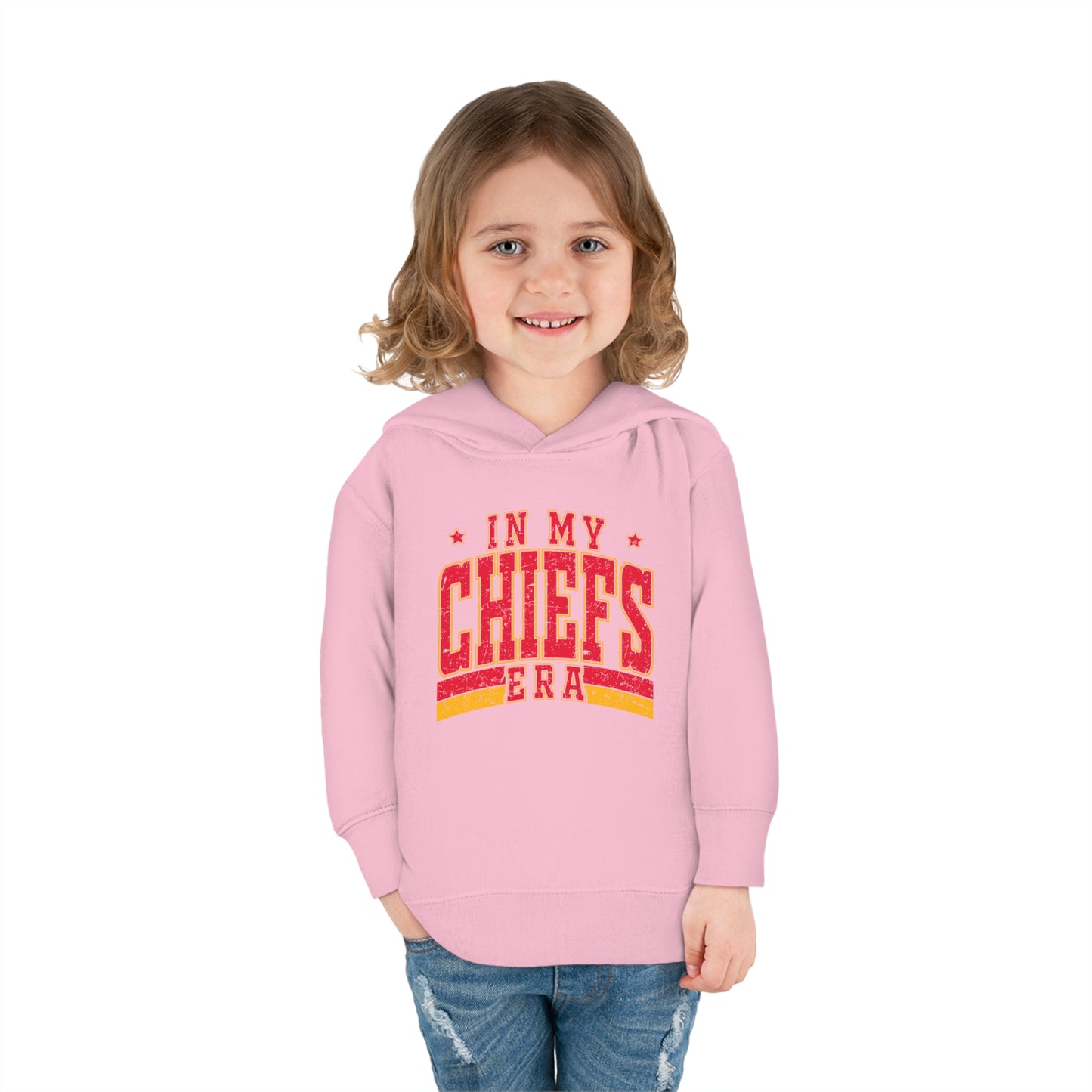 Taylor Swift In My Chiefs Era Toddler Pullover Fleece Hoodie