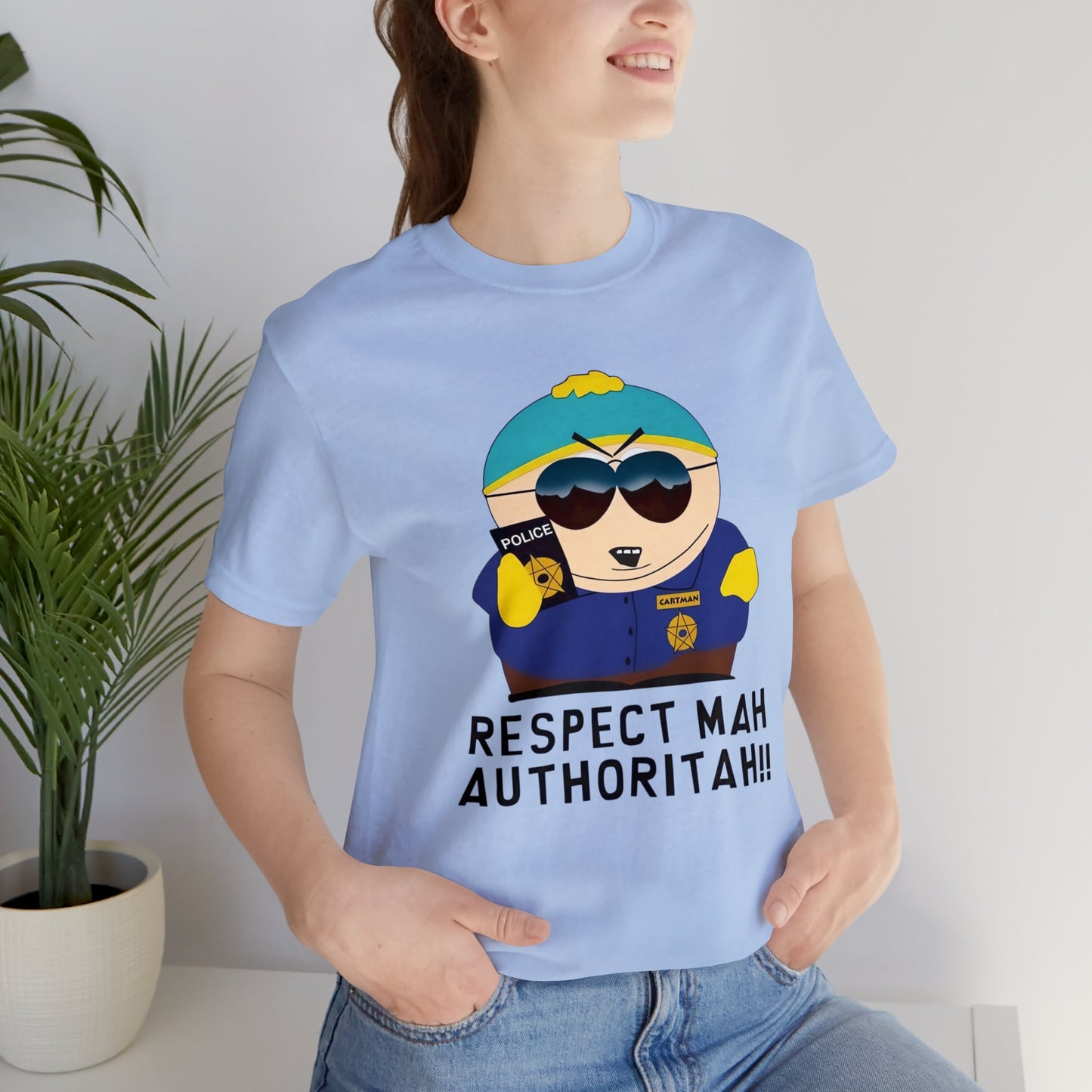 South Park Cartman Respect Mah Autheritah! Unisex Jersey Short Sleeve Tee