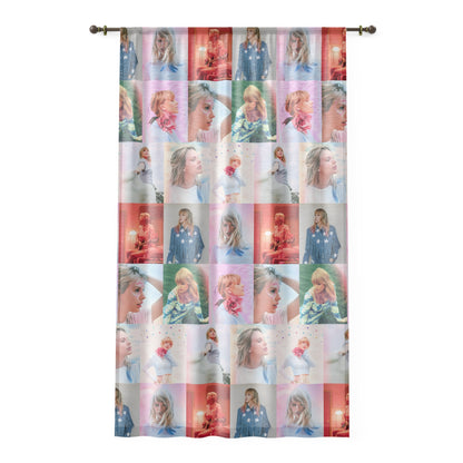 Taylor Swift Lover Era Photo Mosaic Window Curtain