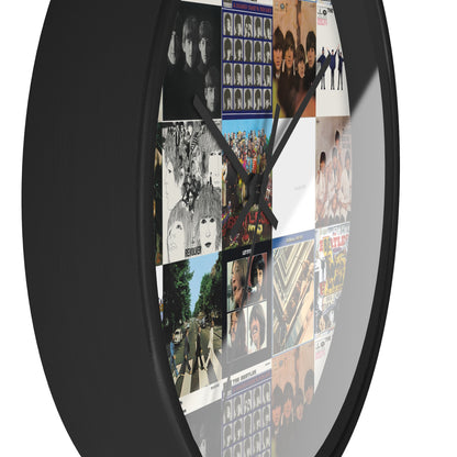 The Beatles Album Cover Collage Round Wall Clock