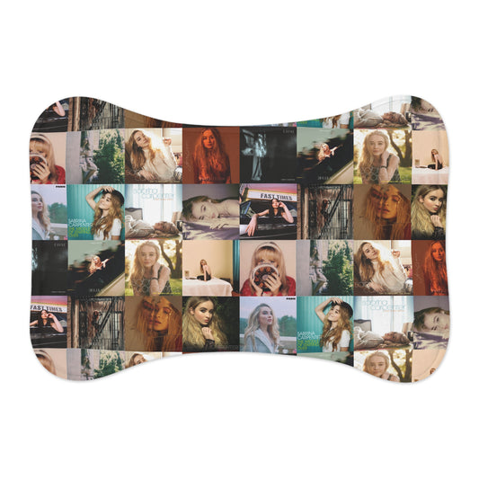Sabrina Carpenter Album Cover Collage Pet Feeding Mats