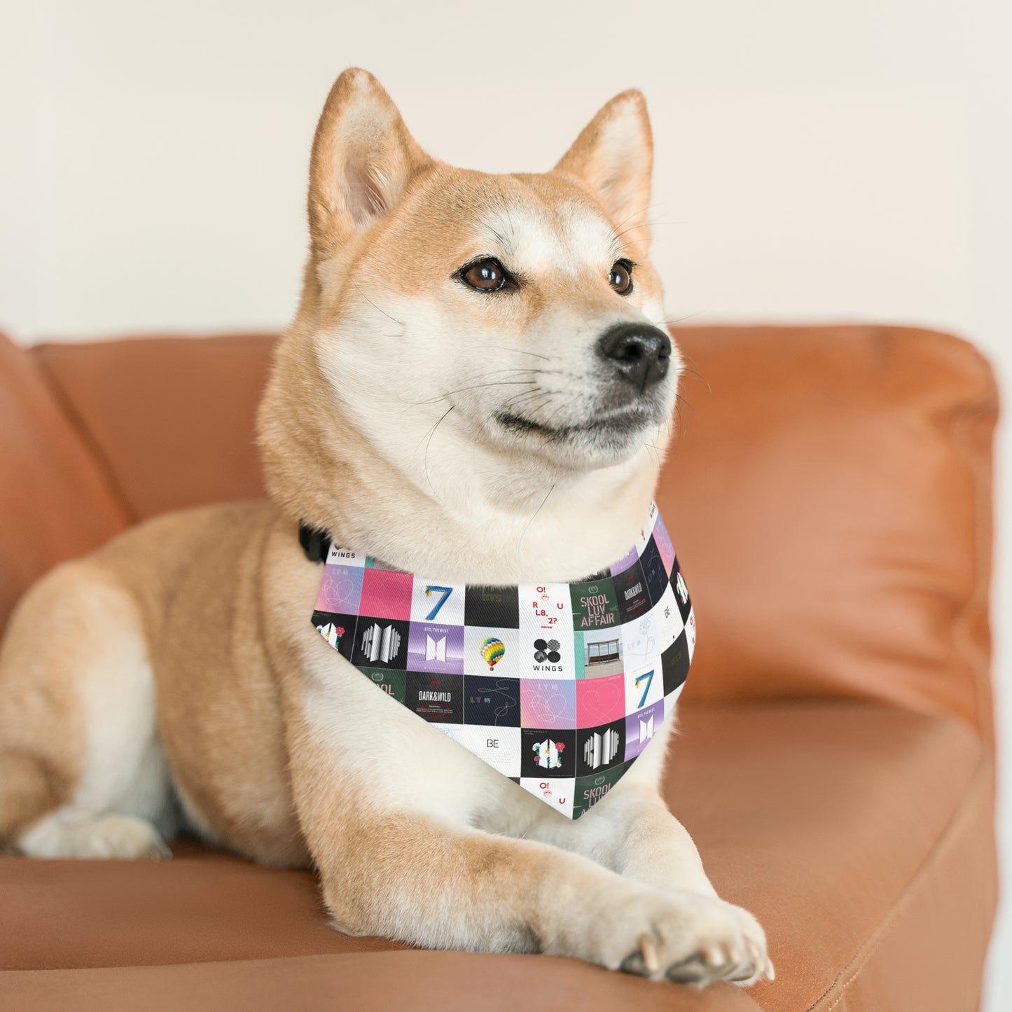 BTS Album Cover Art Collage Pet Bandana Collar