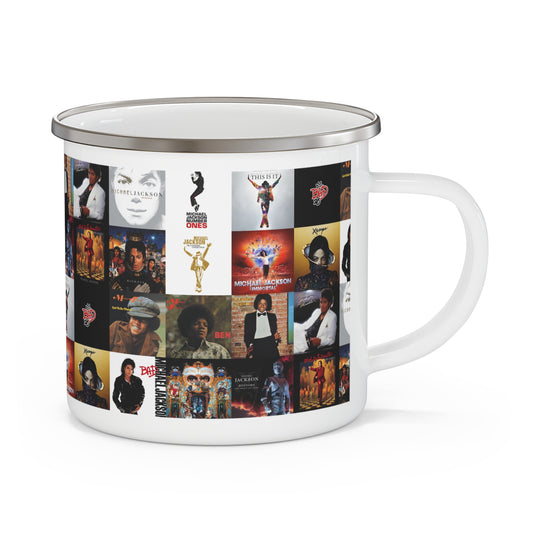 Michael Jackson Album Cover Collage Enamel Camping Mug
