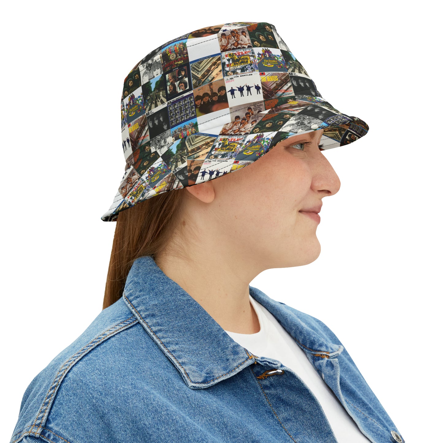 The Beatles Album Cover Collage Bucket Hat