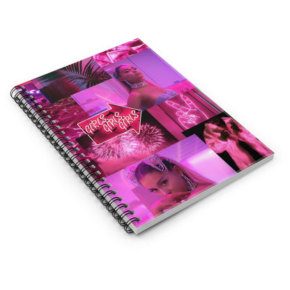 Ariana Grande 7 Rings Collage Ruled Line Spiral Notebook