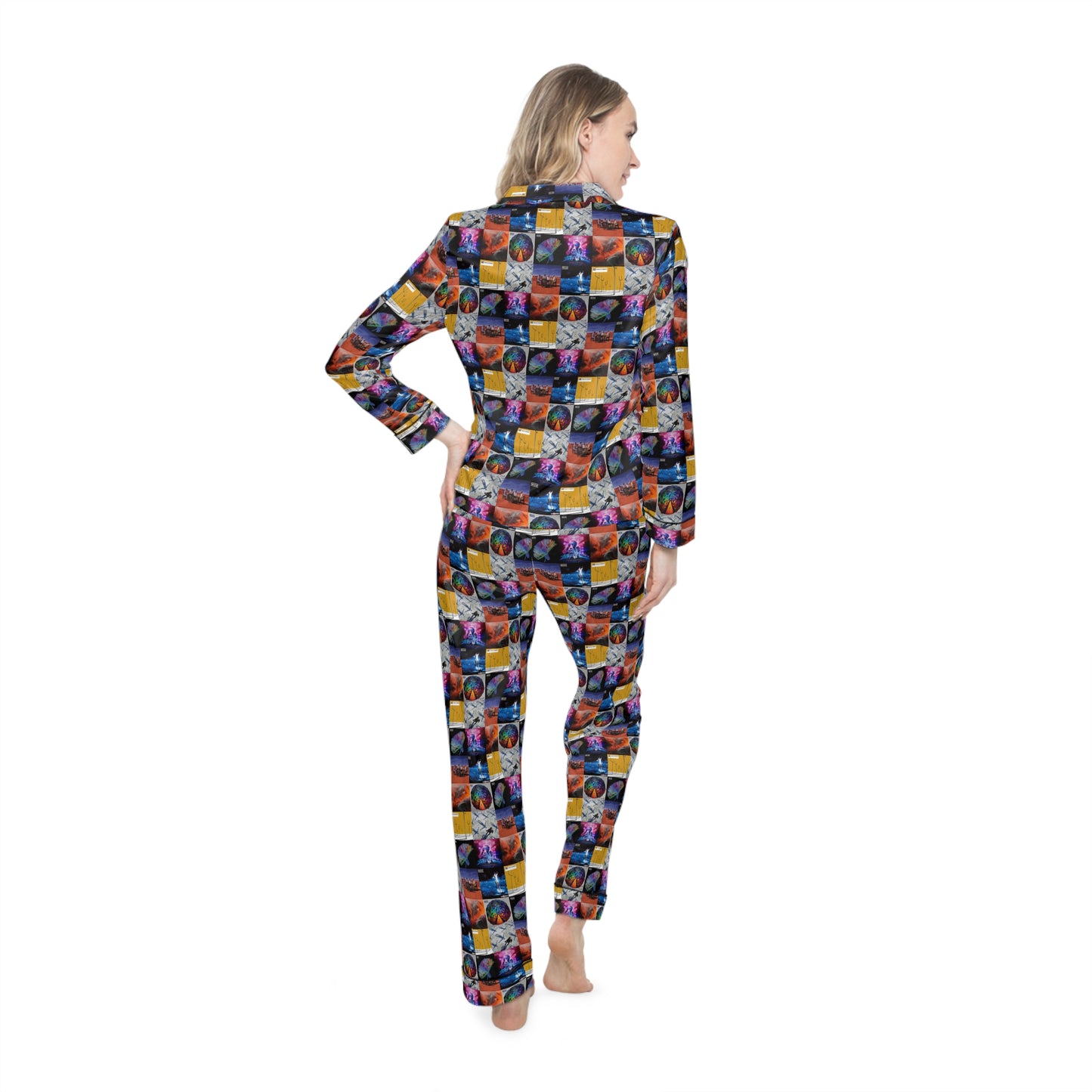 Muse Album Cover Collage Women's Satin Pajama Set