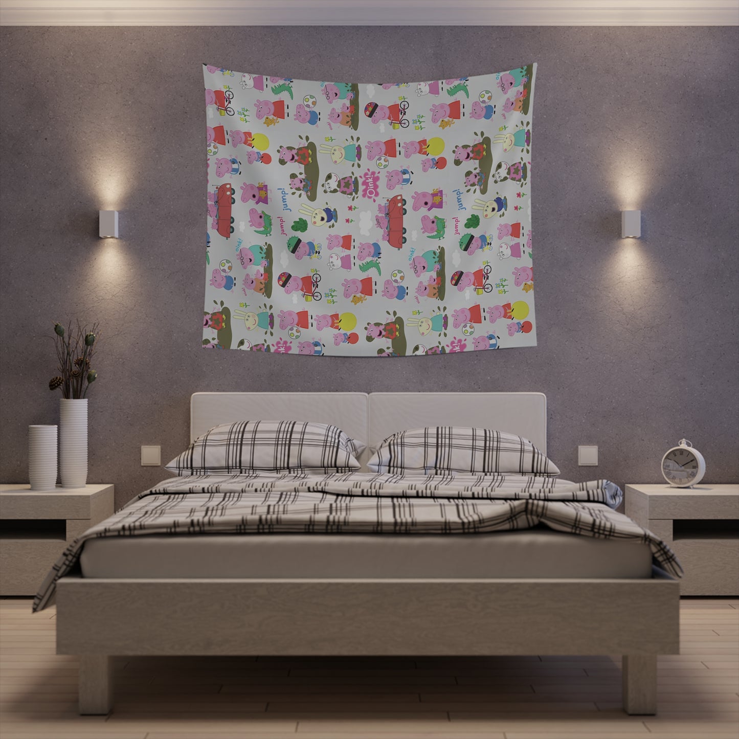 Peppa Pig Oink Oink Collage Printed Wall Tapestry