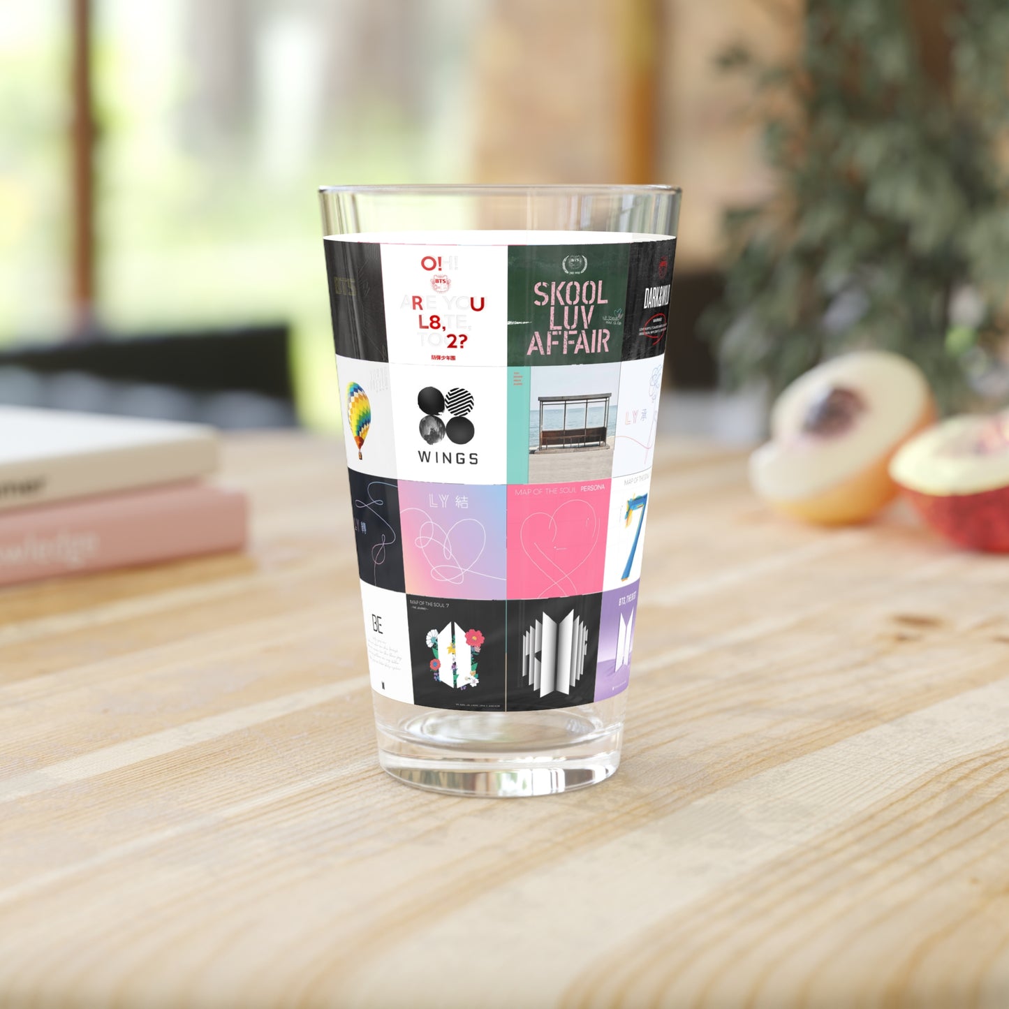 BTS Album Cover Art Collage Pint Glass