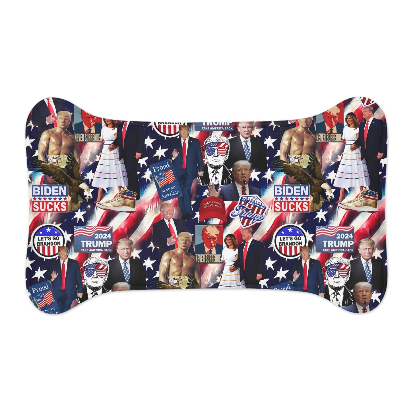 Donald Trump 2024 MAGA Montage Pet Feeding Mats