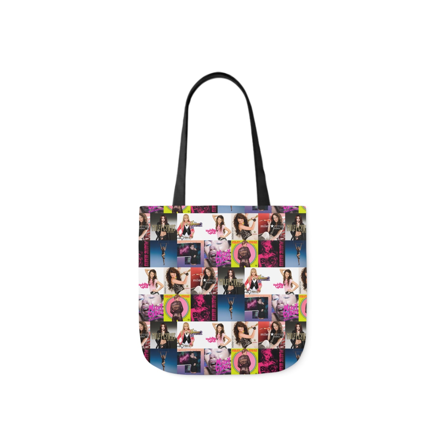 Miley Cyrus Album Cover Collage Polyester Canvas Tote Bag