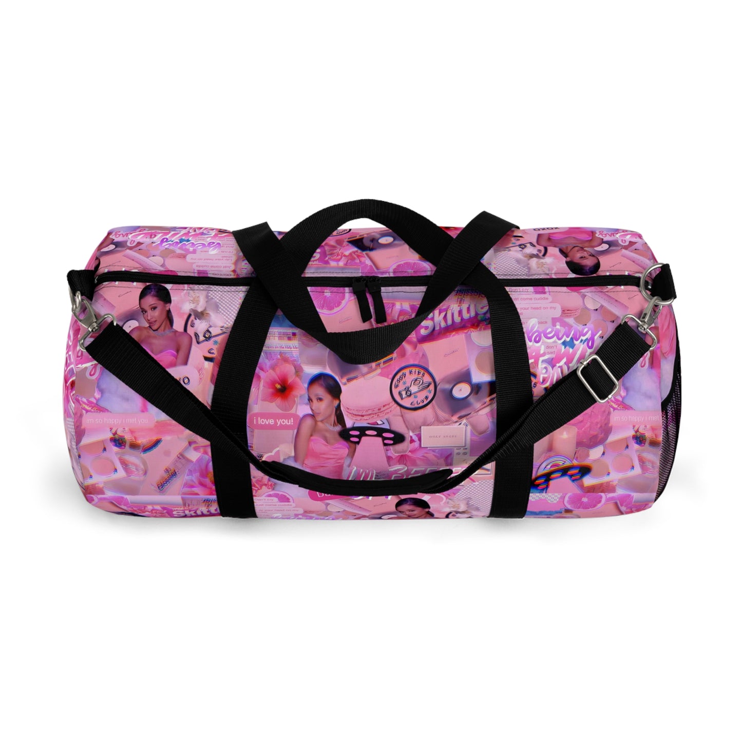 Ariana Grande Purple Vibes Collage Duffel Bag