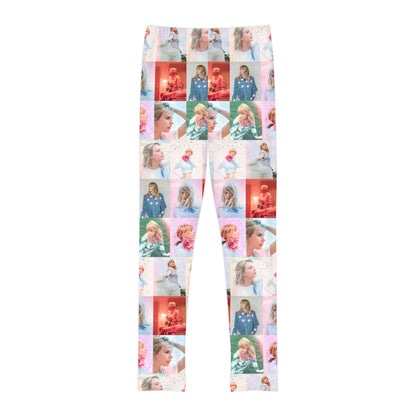 Taylor Swift Lover Era Photo Mosaic Youth Full-Length Leggings