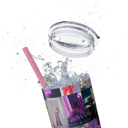 Ava Max Belladonna Photo Collage Skinny Tumbler with Straw