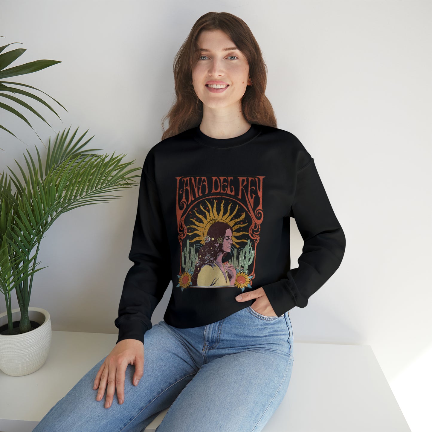 Lana Del Rey Vintage Artwork Unisex Heavy Blend Crewneck Sweatshirt