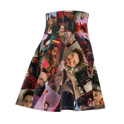 Post Malone Posty Love Photo Collage Women's Skater Skirt