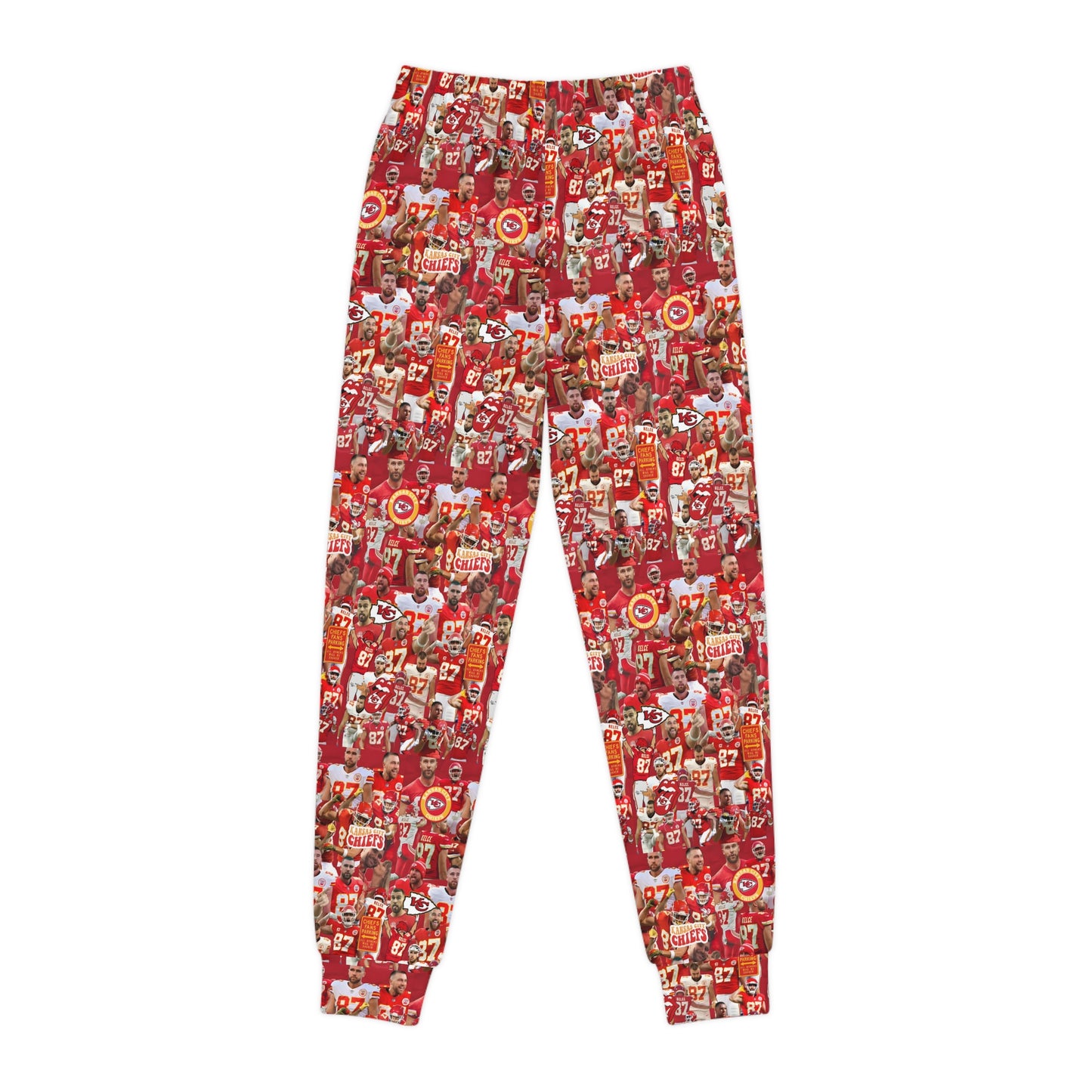 Travis Kelce Chiefs Red Collage Youth Joggers