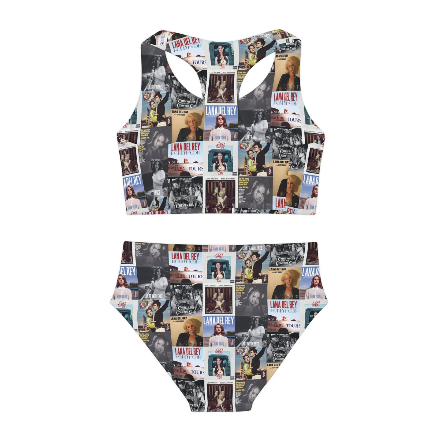 Lana Del Rey Album Cover Collage Girls Two Piece Swimsuit
