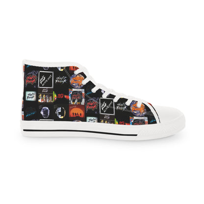 Daft Punk Album Cover Art Collage Men's High Top Sneakers