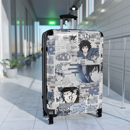 Demon Slayer Giyu Aesthetic Collage Suitcase