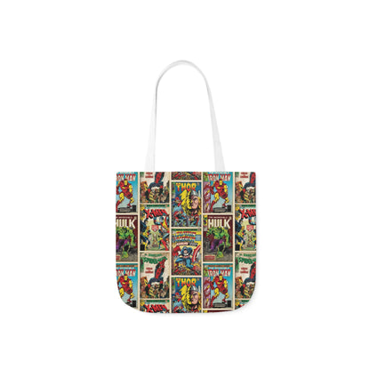 Marvel Comic Book Cover Collage Polyester Canvas Tote Bag