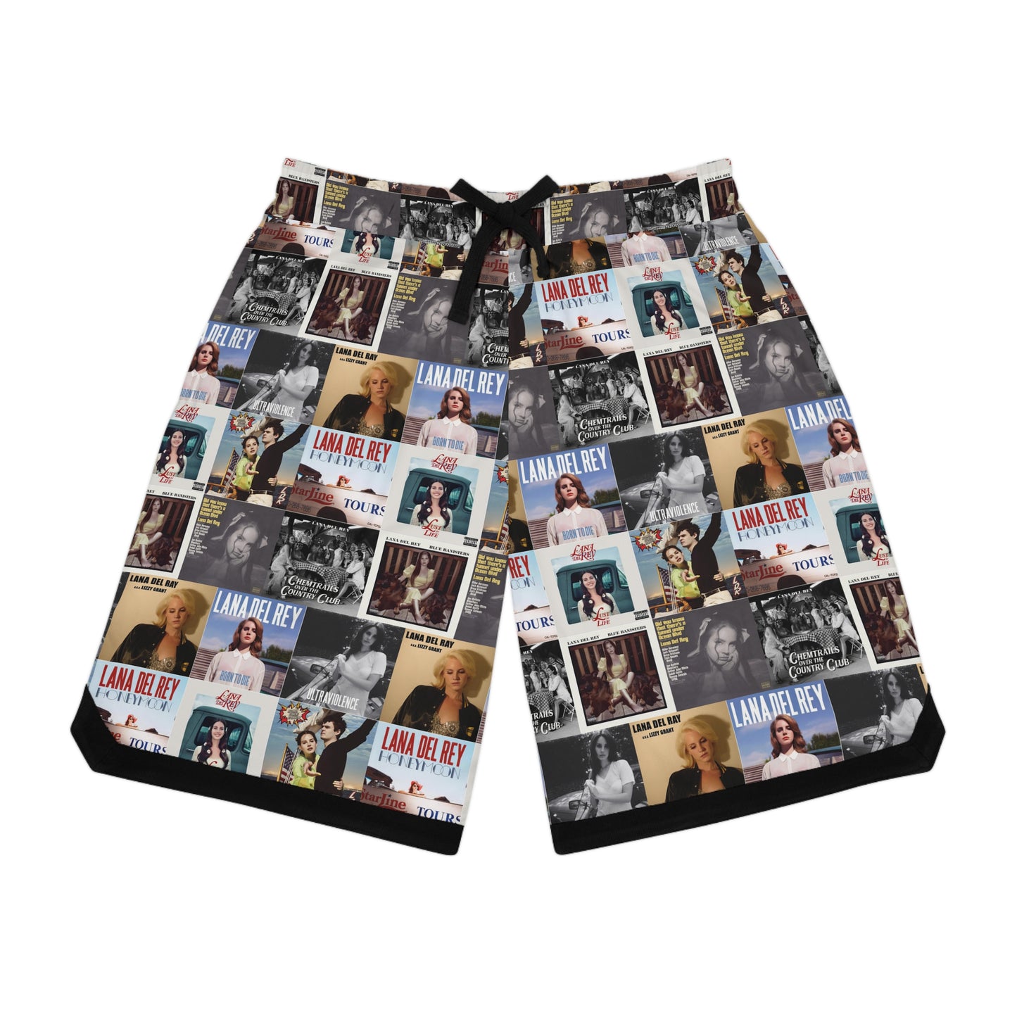 Lana Del Rey Album Cover Collage Basketball Rib Shorts