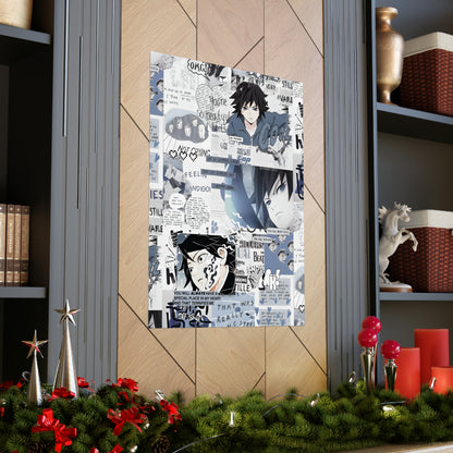 Demon Slayer Giyu Aesthetic Collage Matte Vertical Poster