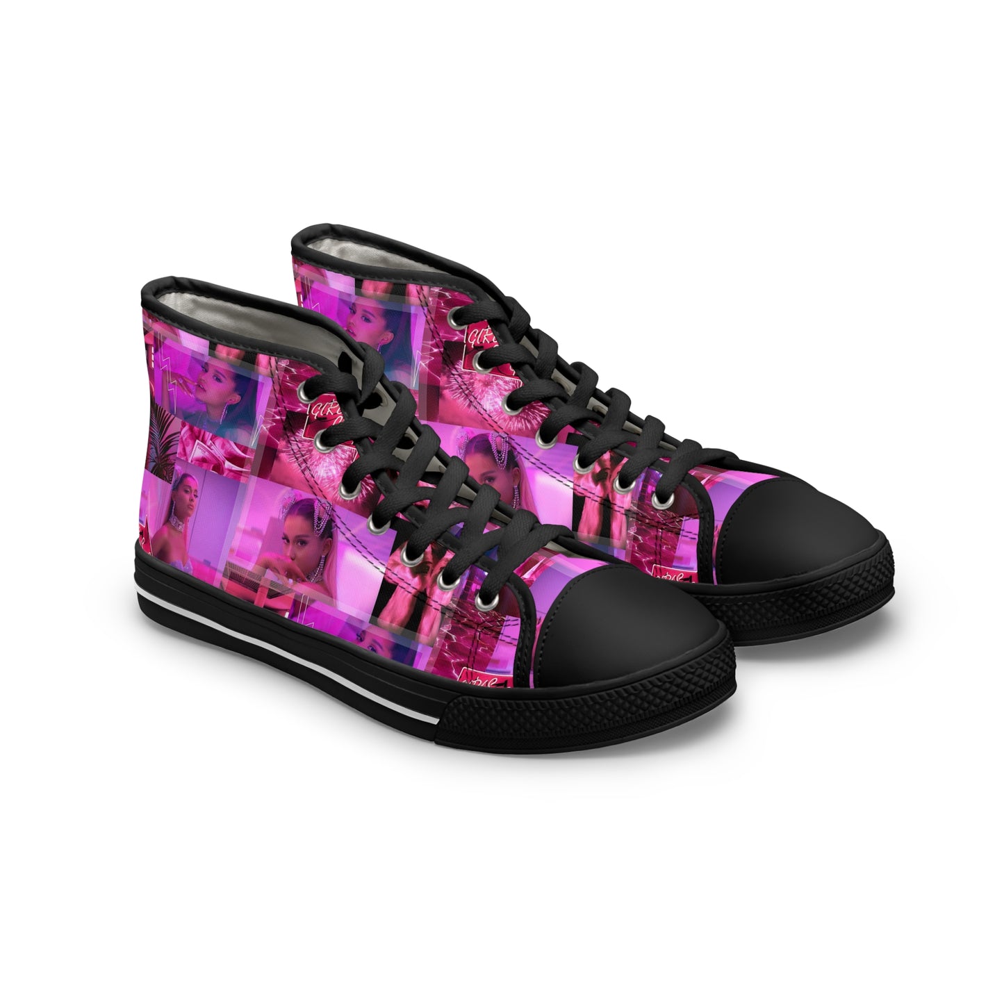 Ariana Grande 7 Rings Collage Women's High Top Sneakers