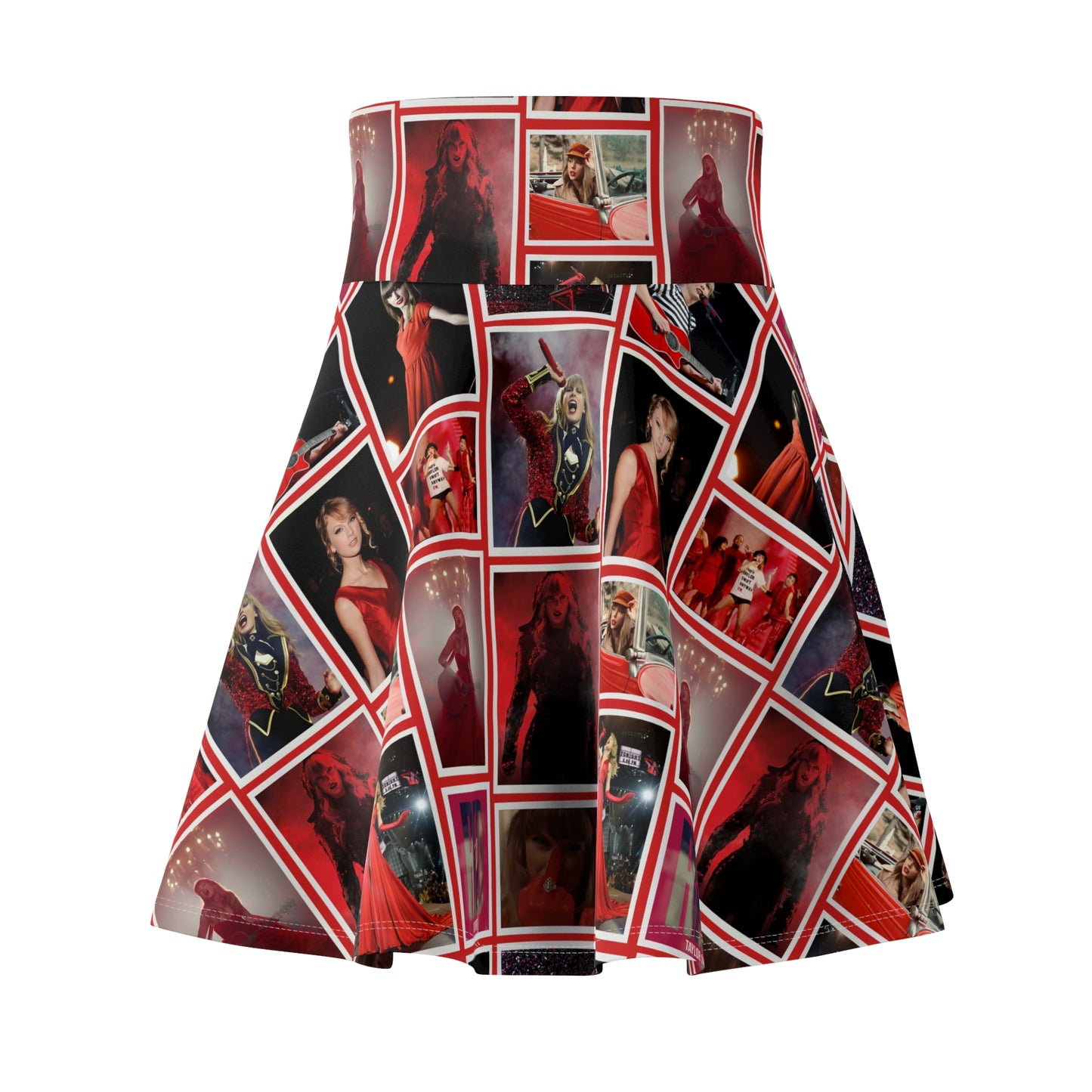 Taylor Swift Red Era Collage Women's Skater Skirt