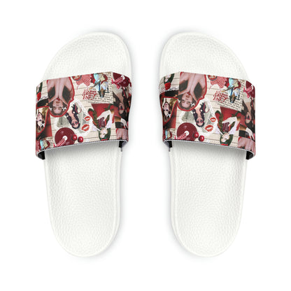 Lana Del Rey Cherry Coke Collage Youth Slide Sandals