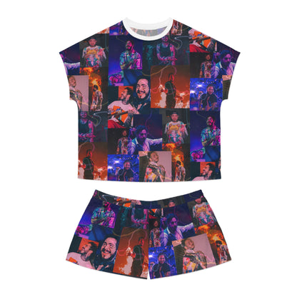 Post Malone Lightning Photo Collage Women's Short Pajama Set