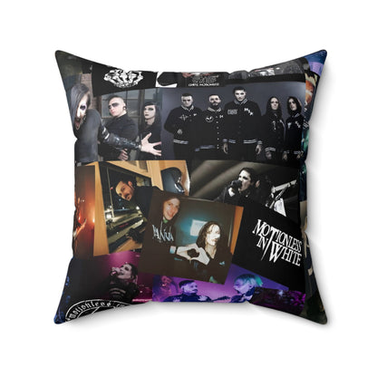 Motionless In White Photo Collage Spun Polyester Square Pillow