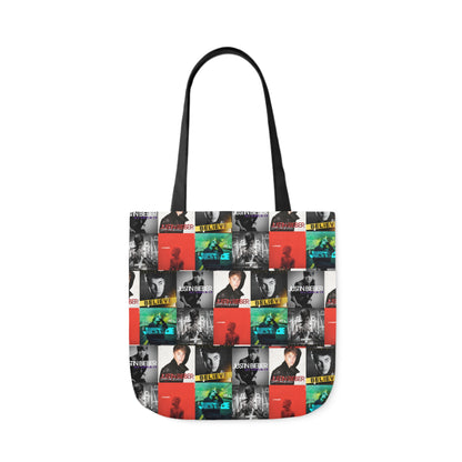 Justin Bieber Album Cover Collage Polyester Canvas Tote Bag