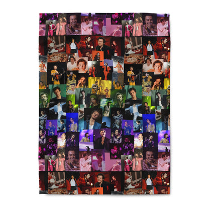Harry Styles Rainbow Photo Collage Duvet Cover