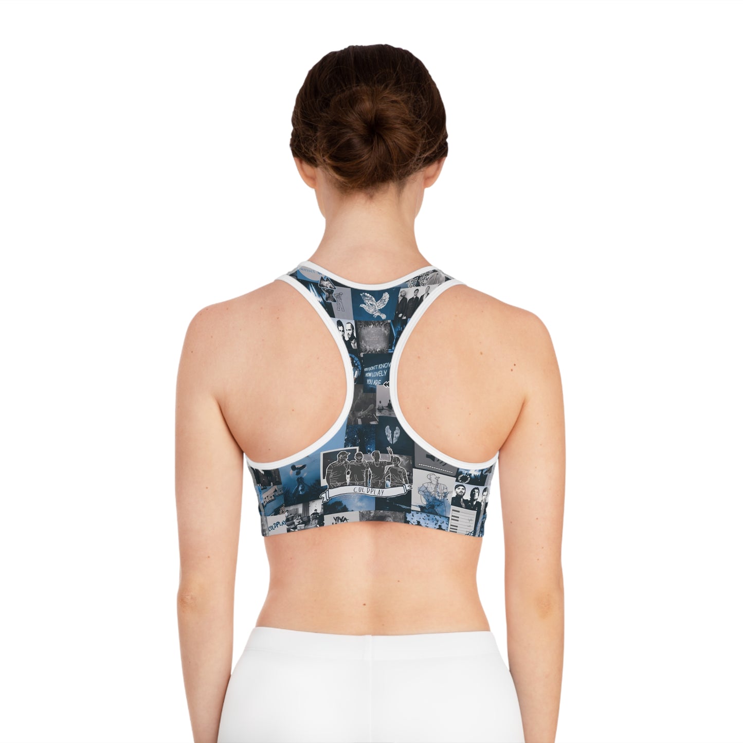 Coldplay Sunrise Sunset Collage Sports Bra