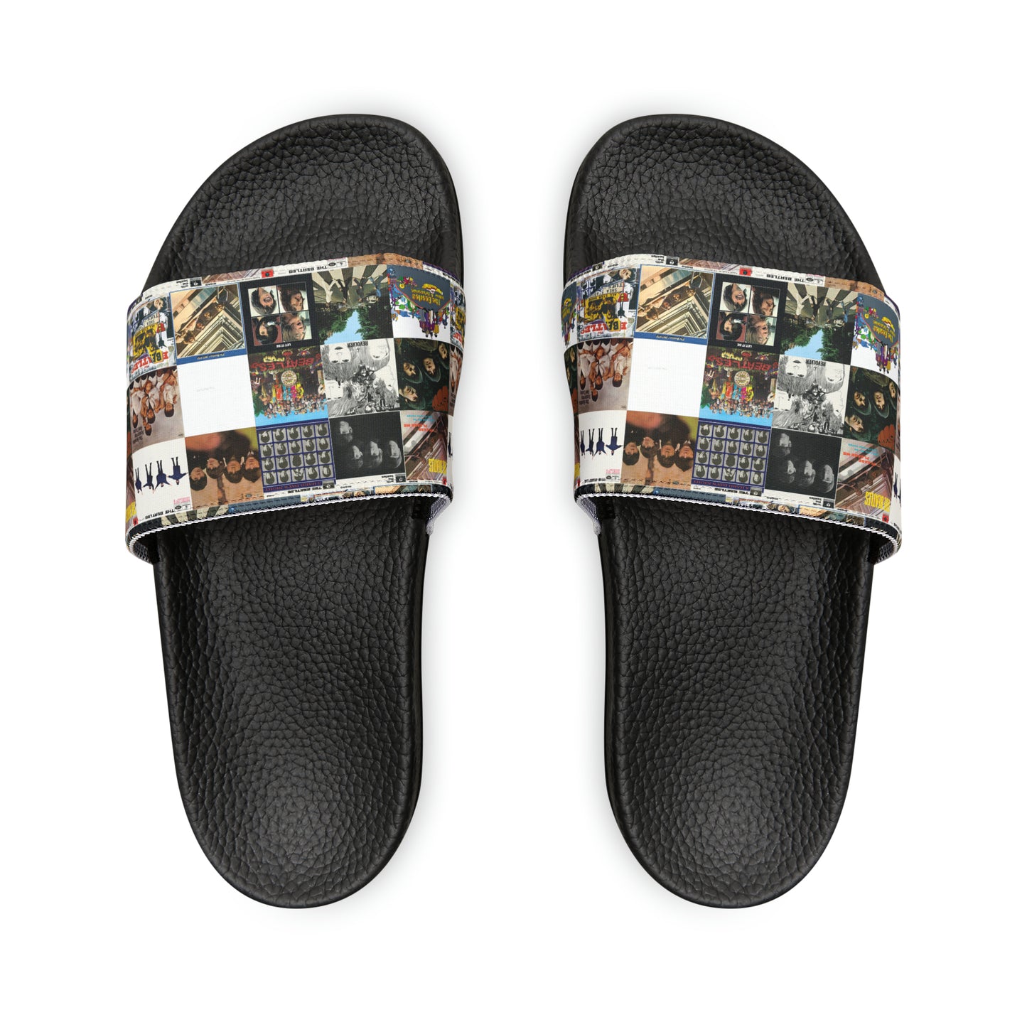 The Beatles Album Cover Collage Youth Slide Sandals