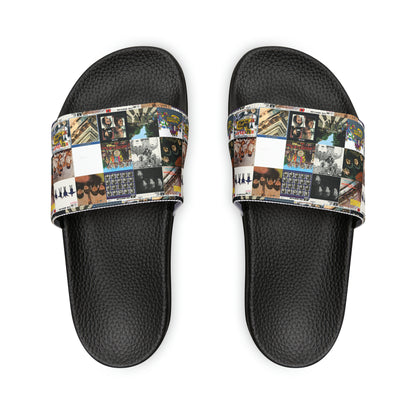 The Beatles Album Cover Collage Youth Slide Sandals