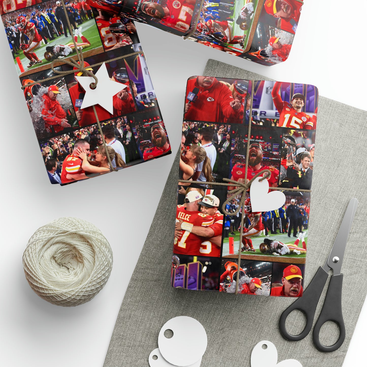 Kansas City Chiefs Superbowl LVIII Championship Victory Collage Gift Wrapping Paper