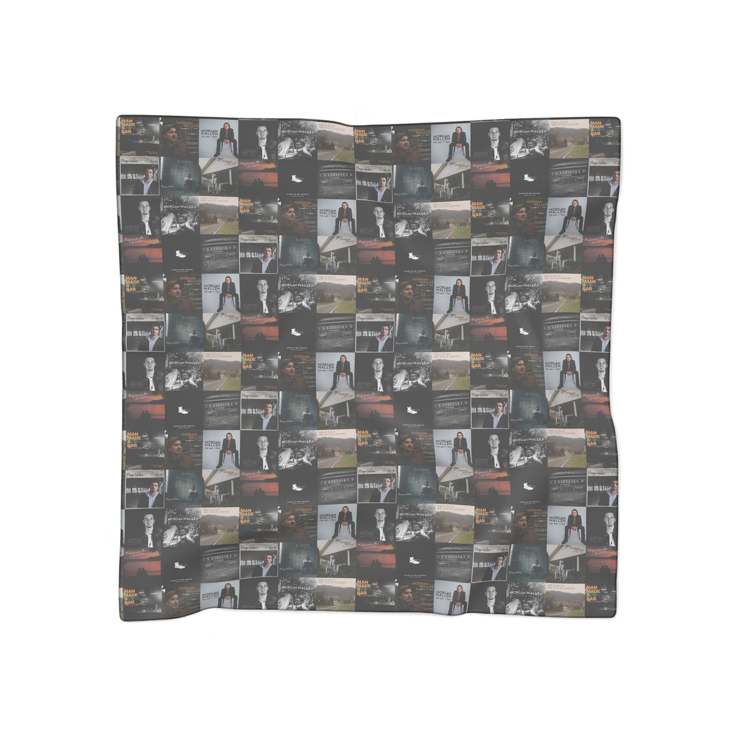 Morgan Wallen Album Cover Collage Poly Scarf