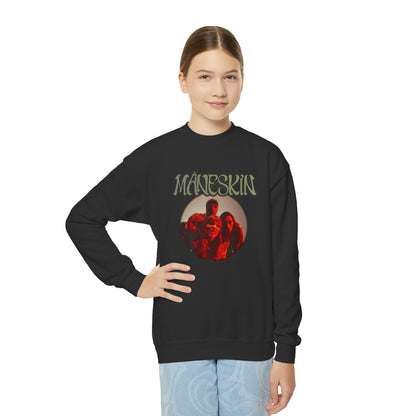 Måneskin Circular Group Photo Youth Crewneck Sweatshirt