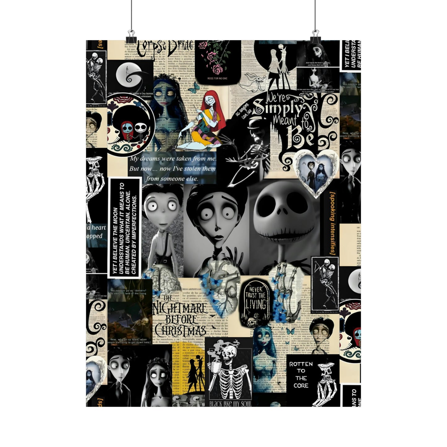 The Nightmare Before Christmas Rotten To The Core Collage Matte Vertical Poster